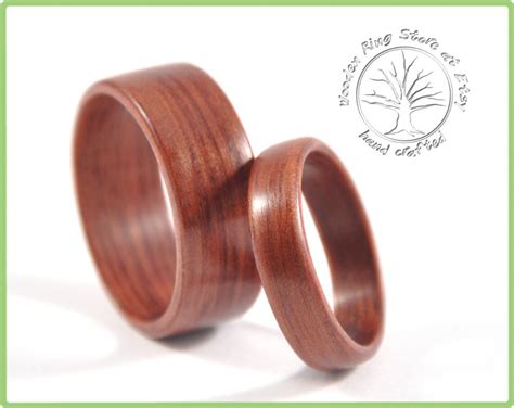 Wooden Wedding Bands Wood Wedding Bands Wedding Band Set - Etsy