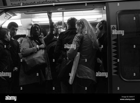Daily commute in London Underground Stock Photo - Alamy