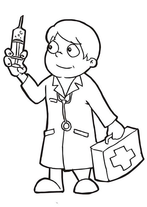 doctor coloring page coloring home