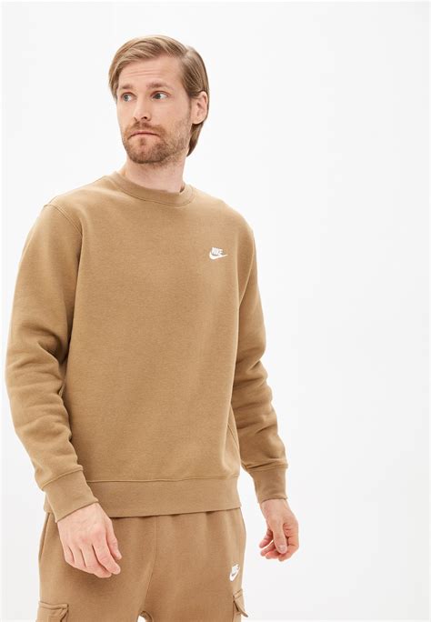 Свитшот Nike M NSW CLUB CRW BB, цвет: коричневый, RTLAAQ708401 — купить ...