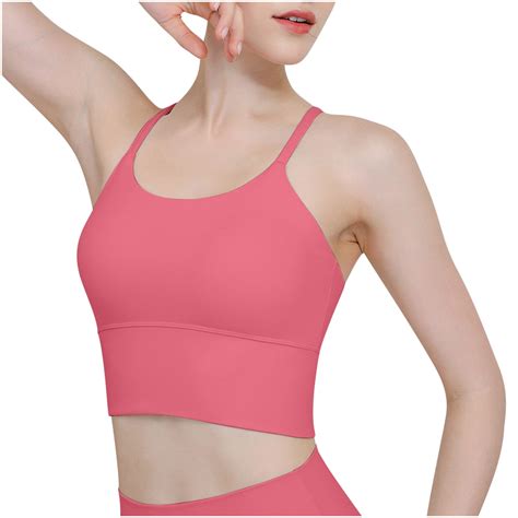 Sports Bras for Women Pullover Bra Feature V-Neck T-Shirt Bra Style W