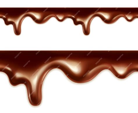 Vector transparente de chocolate derretido | Vector Premium
