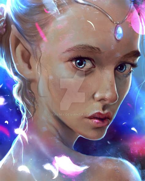 Иллюстрация девушка эльф в стиле 2d, компьютерная графика,