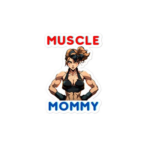Muscle Mommy Anime Sticker Bodybuilding Sticker for Gym Girls and