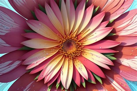 Premium AI Image | images featuring different types of flowers with wet ...