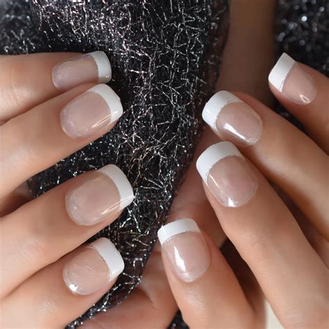 Silver French Tip Nail Designs