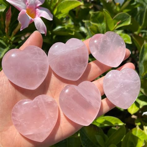 Heart Rose Quartz - Etsy