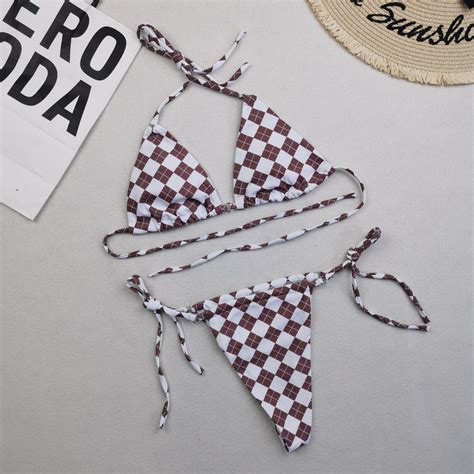 Spoondrift Sexy Floral Micro Thong Bikini Sets for Women Cute Triangle
