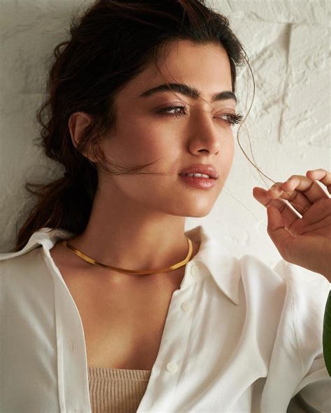 Sensual Beauty and Grace Rashmika Mandanna In White - Bollywoodfever
