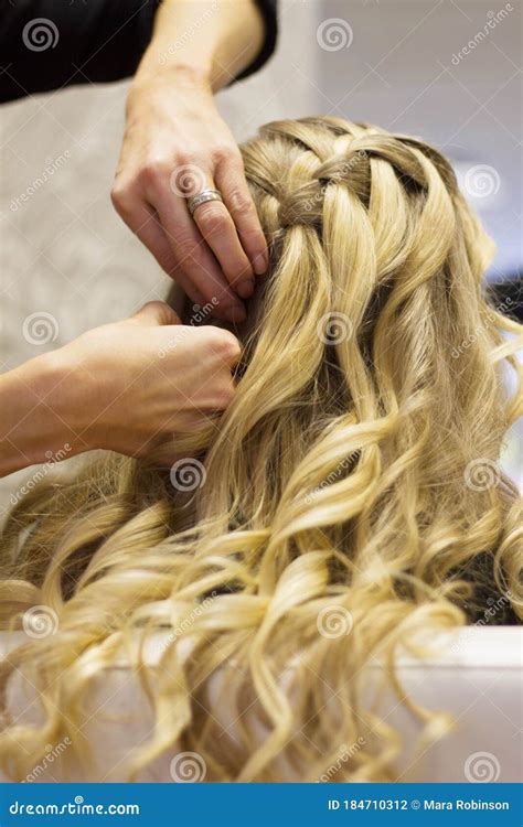 Long Blonde Hair Being Platted Editorial Image | CartoonDealer.com ...