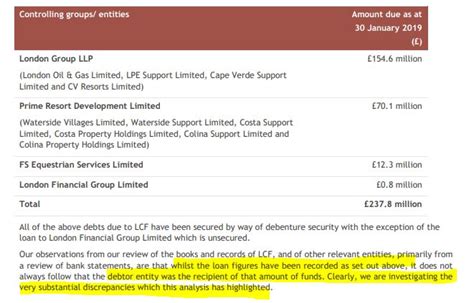 london capital finance administrator update summary jan