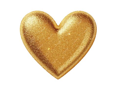 premium photo golden glitter heart