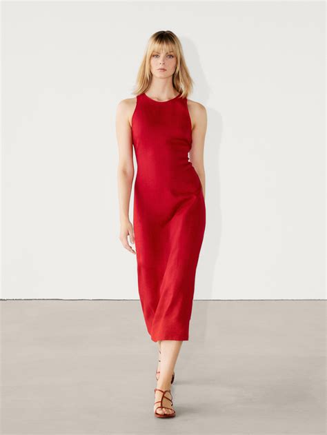 Vestit midi 100% lli - Massimo Dutti España