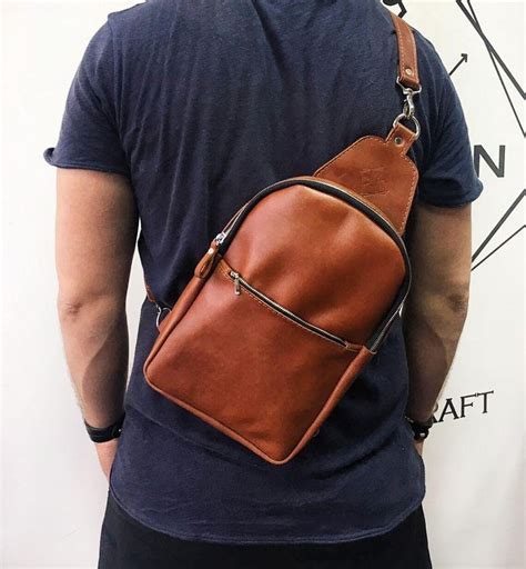 Leather bag sling leather bag sling bag vintage bag | Etsy