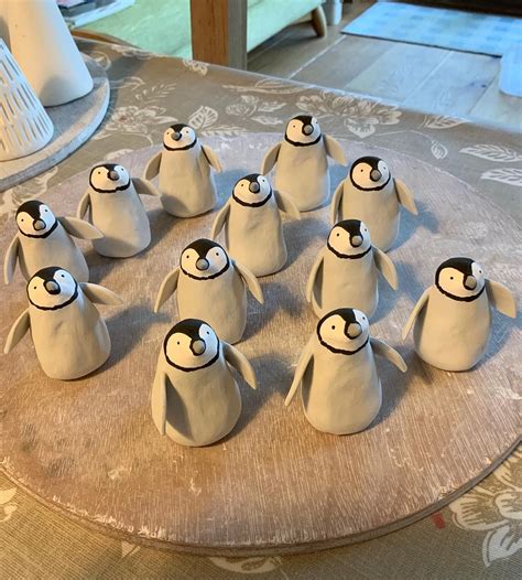 beginner pottery ideas simple animal clay sculpture pottery penguin