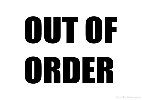 printable   order sign  printables