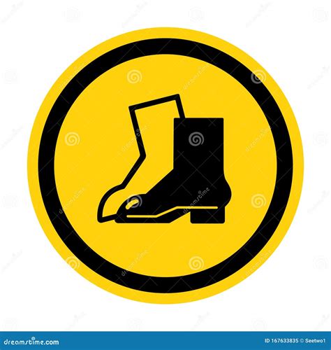 Symbol Wear Foot Protection Sign Isolate on White Background,Vector