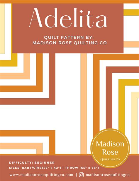 Adelita Quilt Pattern (Digital Download) – Madison Rose Quilting Co