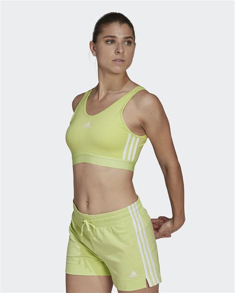 Топ-бра adidas Sportswear Essentials 3-Stripes Crop Top With Removable ...