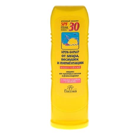 Флоресан крем барьер от загара spf30 125мл от веснушек пигментац (114 ...