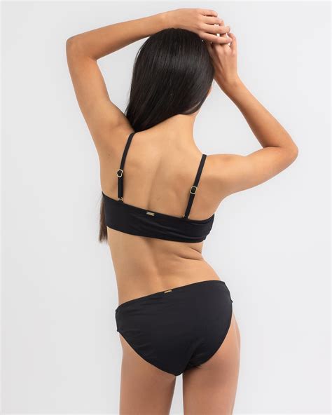 Shop Topanga Girls' Geri Bralette Bikini Set In Black - Fast Shipping