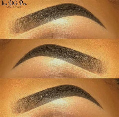 makeup  black women thick eyebrow shapes ombre eyebrows arched