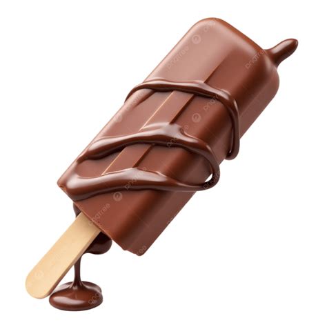 Sorvete De Chocolate Realista Em Um Bastão PNG , Sorvete De Chocolate