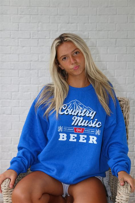 COUNTRY MUSIC & BEER Crewneck – Sadie Crowell