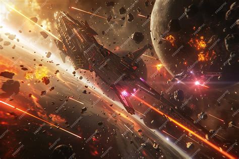 Epic space battle involving warriors from various | Premium AI ...