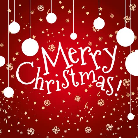 Merry christmas card with snowflakes and ornaments 445035 Vector Art at