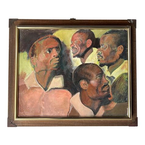 80's Vintage " Four Studies of a Head of a Moor" Oil Painting After ...