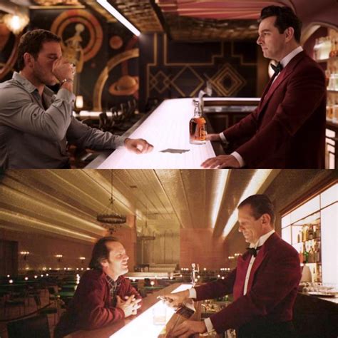 In the film "Passengers" (2016), the bar scenes and bartender plays are