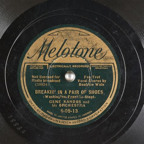 BREAKIN' IN A PAIR OF SHOES : Gene Kardos and his Orchestra : Free