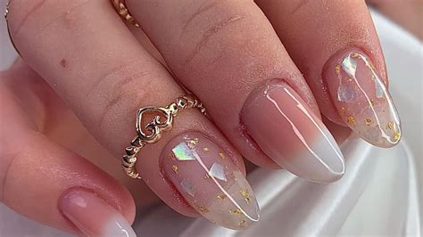 Unha Banho De Gel Delicada - Banho De Gel Na Unha Decorada - Unha Decorada Simples