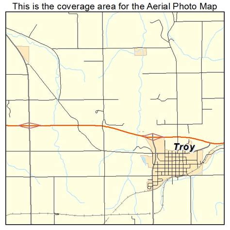 Aerial Photography Map of Troy, KS Kansas