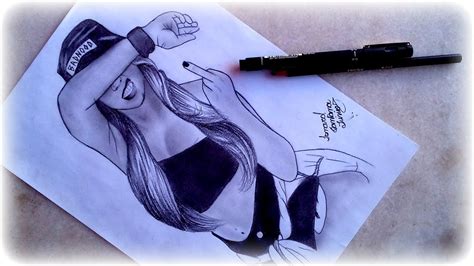 Desenho Feminino Tumblr - Desenho Garota Tumbrl - By Isnard | Tumblr girl drawing - YouTube