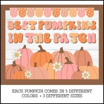 Fall Pumpkin Bulletin Board Kit | Retro Fall Bulletin Board | TPT