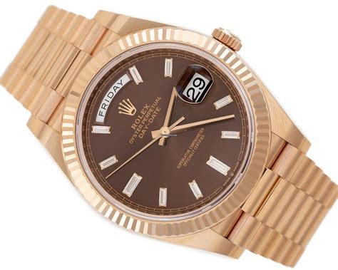 Rolex Day-date 40 Brown Diamond Dial Rose Gold 18k Everose... für 50 ...