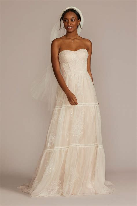 Strapless Sweetheart Neckline Long Chiffon A-Line MS251260 Wedding
