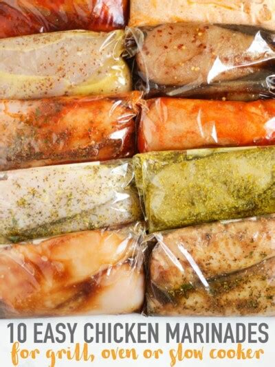 10 Easy Chicken Marinade Recipes - For BBQ, Oven or Slow Cooker