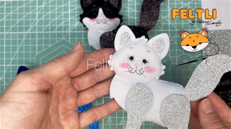Котик из фетра своими руками / Выкройка котика • Feltli