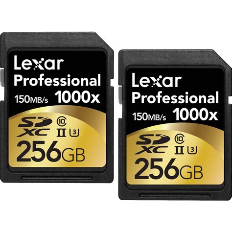 Lexar 256GB Professional 1000x UHS-II SDXC LSD256CRBNA10002 B&H