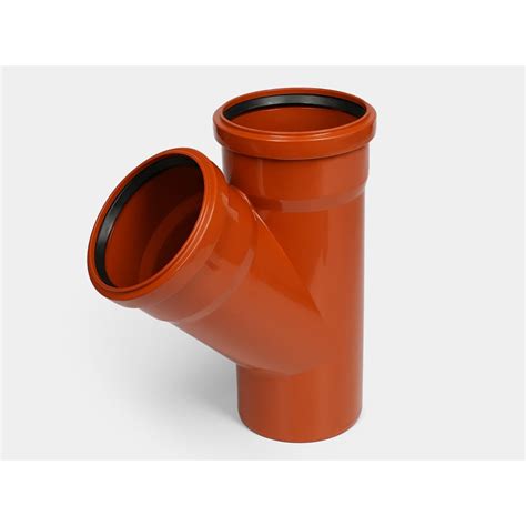 Канализационный тройник КОНТУР РР D110x110/45 ОРАНЖ 078501110300 ...