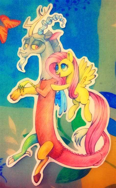 Fluttershy and Discord by Veliska on DeviantArt