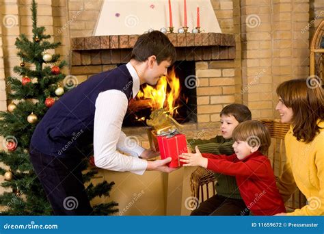 Receiving gifts stock photo. Image of family, home, adult - 11659672