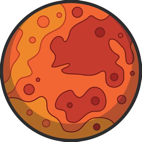 mars icon illustration  vector art  vecteezy