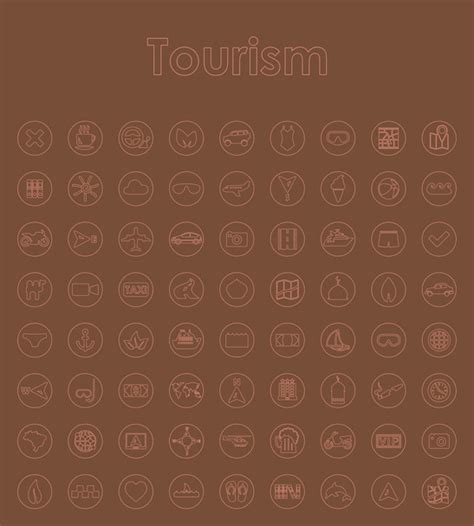 Turisztikai ikonok Free Stock Vectors