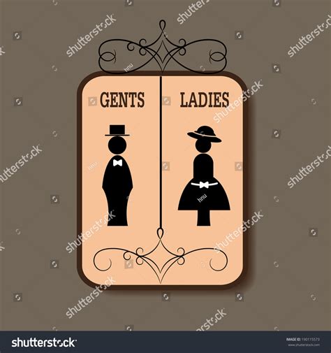 Lady Gentleman Sign Stock Vector (Royalty Free) 190115573 | Shutterstock