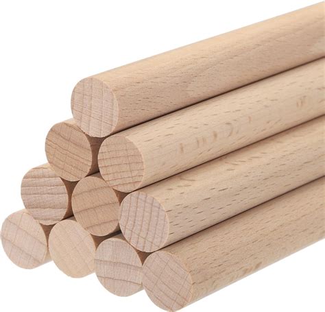 Wooden Dowel Rods Wood Sticks, 30cmx1.5cm Round Wooden Dowels Rod for ...