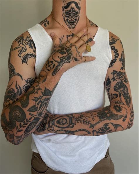 Men's Patchwork Aesthetic Tattoo Ideas